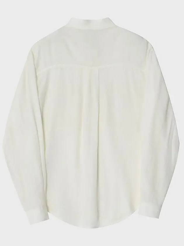 Relaxed Officer Pocket Blouse Off White - NOIRER FOR WOMEN - BALAAN 4