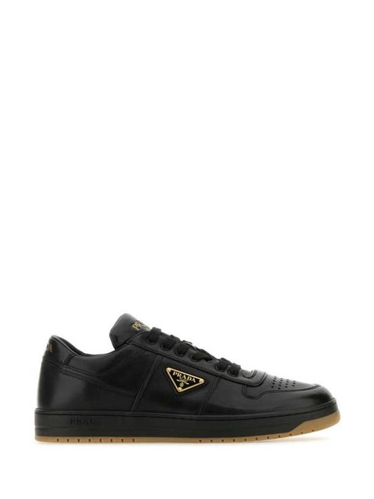 Downtown Nappa Leather Low Top Sneakers Black - PRADA - BALAAN 1