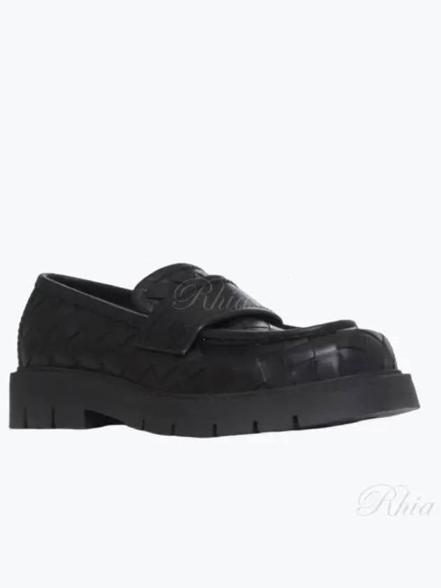 Haddock Leather Loafers Black - BOTTEGA VENETA - BALAAN 2