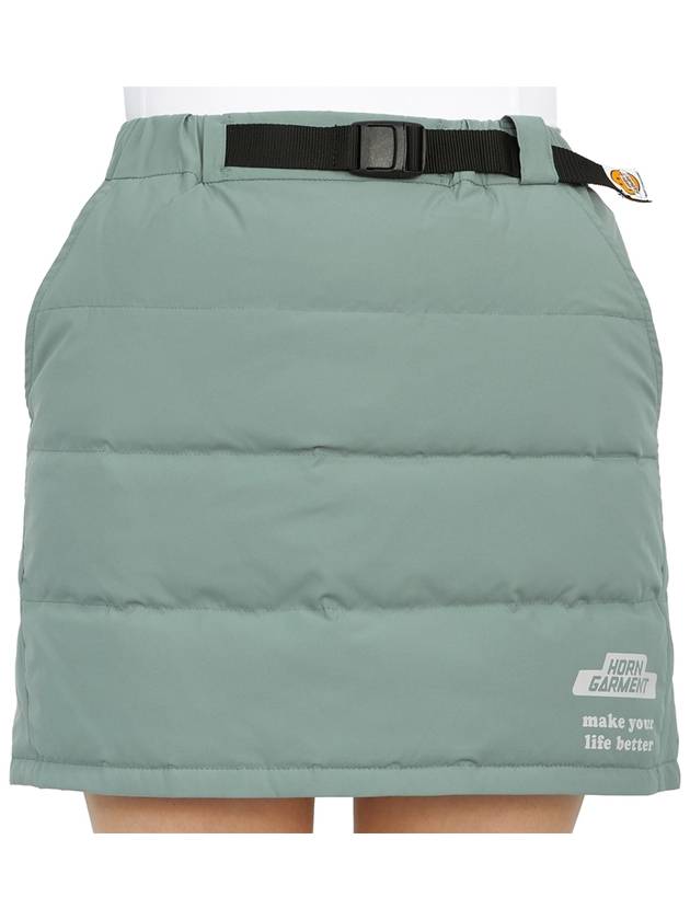 Women's Padded H-Line Skirt Green - HORN GARMENT - BALAAN 7