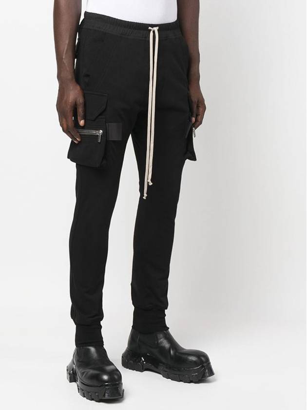 Mastodon Cargo Cotton Track Pants Black - RICK OWENS - BALAAN 3