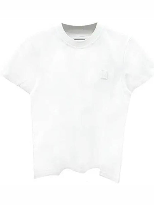 Luminous Fleece Back Logo Short Sleeve T-Shirt White Women's T-Shirt M241TS09715W - WOOYOUNGMI - BALAAN 1