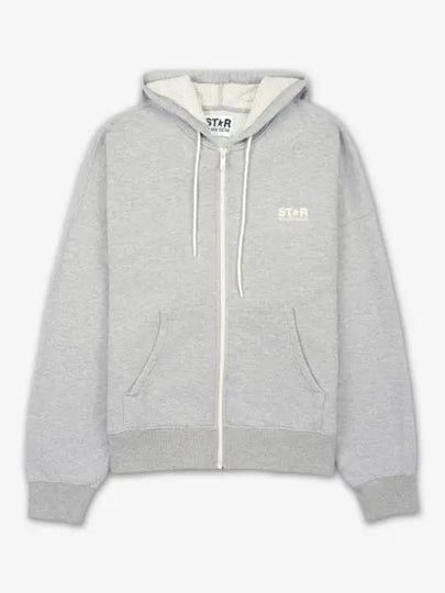 Star Logo Zip-Up Hoodie Melange Grey - GOLDEN GOOSE - BALAAN 2