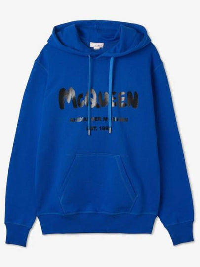 Graffiti Logo Hoodie Blue - ALEXANDER MCQUEEN - BALAAN 2