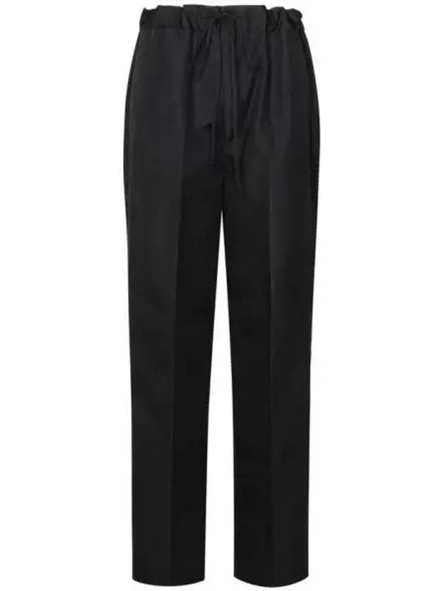 Signature Stitch Logo High Waist Wide Pants Black - MAISON MARGIELA - BALAAN 2