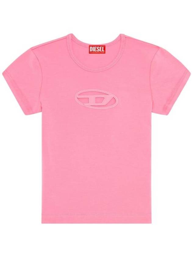 T Angie Peekaboo Logo Short Sleeve T-Shirt Pink - DIESEL - BALAAN 1