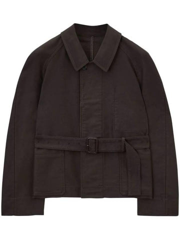 Belted Two Pocket Jacket Dark Brown - LEMAIRE - BALAAN 1