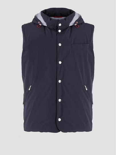 Hooded Padded Vest Navy - BRUNELLO CUCINELLI - BALAAN 2