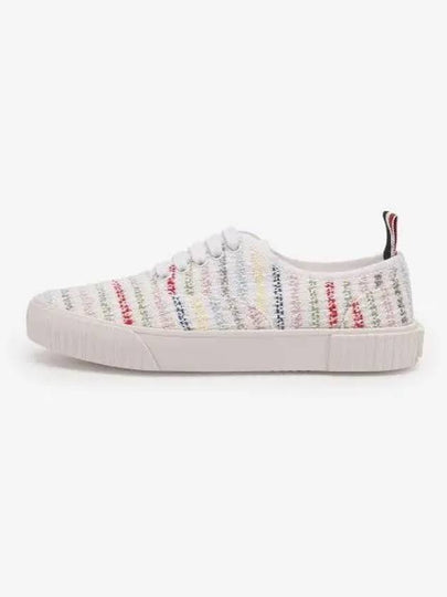 Seersucker Tweed Heritage Trainer Low Top Sneakers White - THOM BROWNE - BALAAN 2