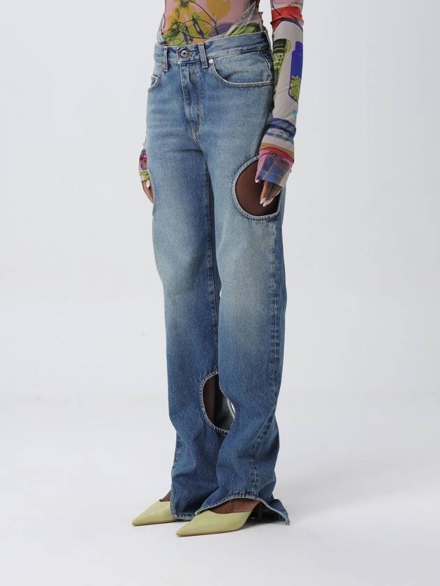 Meteor Cut-Out Straight Jeans Blue - OFF WHITE - BALAAN 5