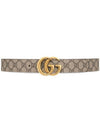 GG Marmont Reversible Leather Belt Beige Brown - GUCCI - BALAAN 2