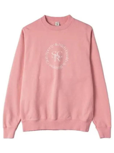 Logo Print Sweatshirt Rose T Shirt - SPORTY & RICH - BALAAN 1