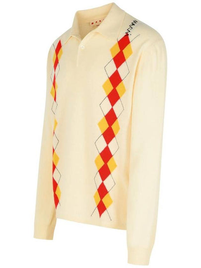 Marni Ivory Virgin Wool Polo Shirt - MARNI - BALAAN 2