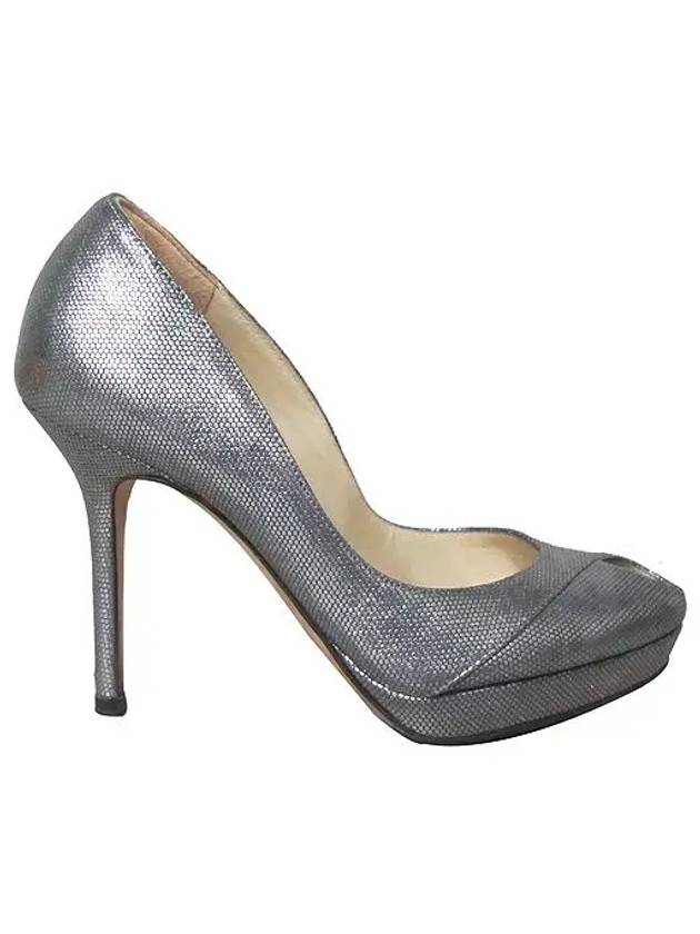 Silver metallic open toe women s high heel shoes - JIMMY CHOO - BALAAN 3