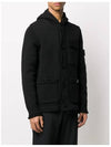 Wappen Hooded Knit Cardigan Black - STONE ISLAND - BALAAN 5