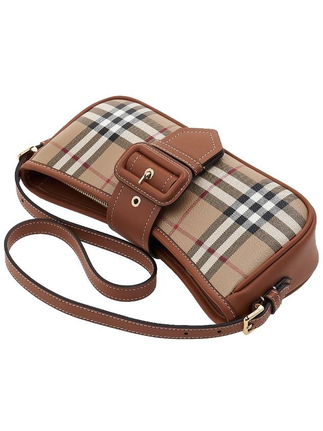 Buckle Strap Check Sling Shoulder Bag Beige - BURBERRY - BALAAN 5