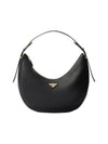 Large Leather Shoulder Bag Black - PRADA - BALAAN 1