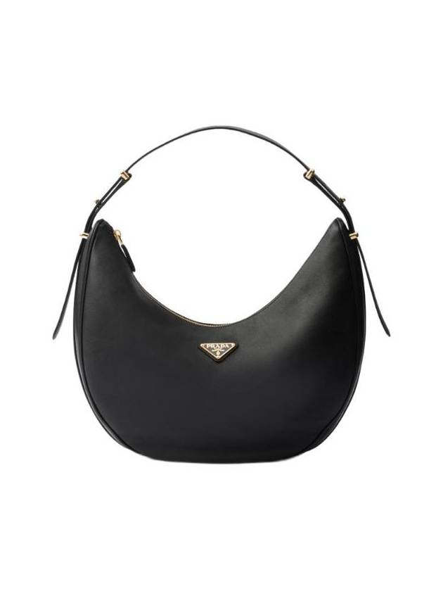 Large Leather Shoulder Bag Black - PRADA - BALAAN 1