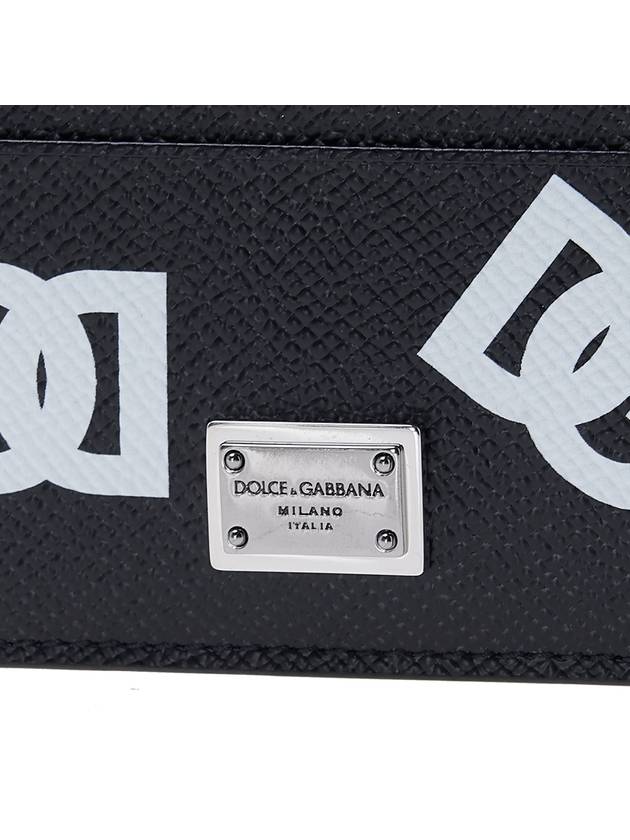 Logo Print Leather Card Wallet Black - DOLCE&GABBANA - BALAAN 7