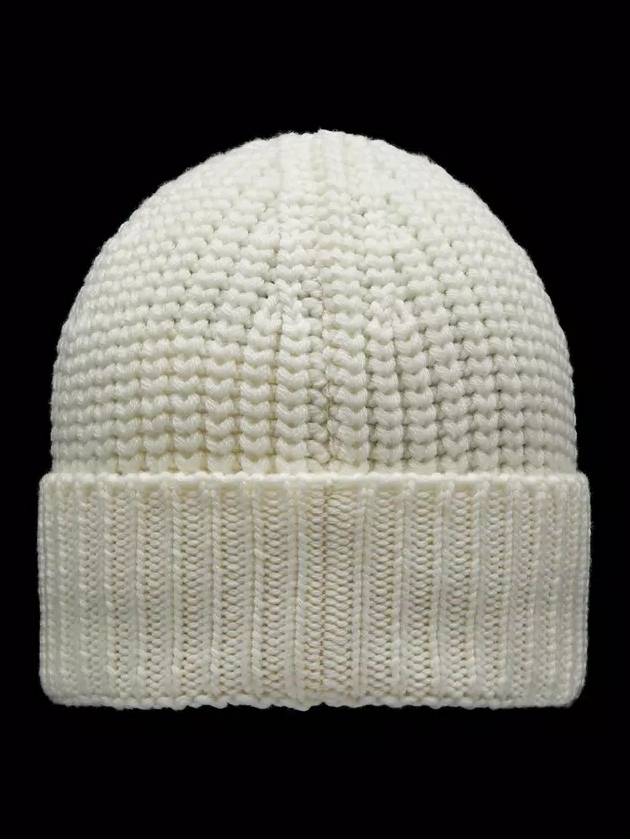 Wool Beanie White - MONCLER - BALAAN 4