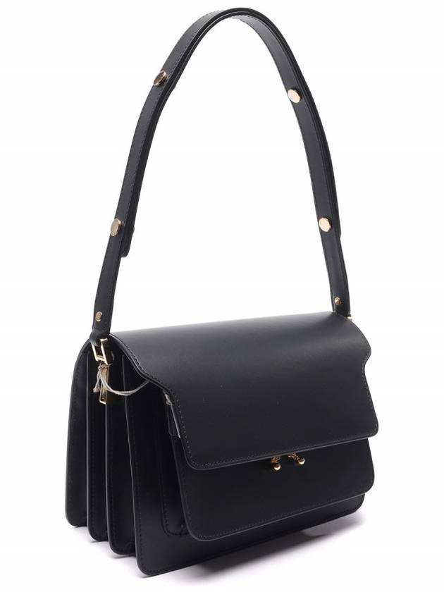 Trunk Medium Calfskin Shoulder Bag Black - MARNI - BALAAN 4