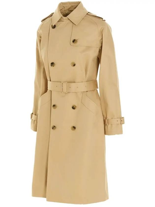 Greta double-breasted cotton trench coat beige - A.P.C. - BALAAN 4