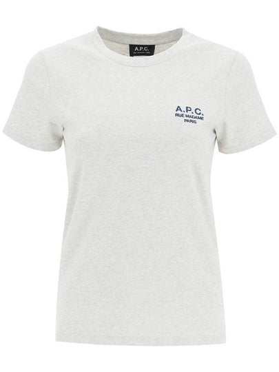 Denise Embroidered Logo Short Sleeve T-shirt Ecru - A.P.C. - BALAAN 2