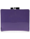 Shiny Patent Small Frame Leather Card Wallet Purple - VIVIENNE WESTWOOD - BALAAN 4