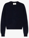 Heart Logo Cashmere Knit Top Navy - AMI - BALAAN 3