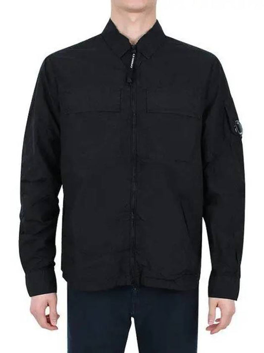 Taylon L Zip-up Long Sleeve Shirt Black - CP COMPANY - BALAAN 2