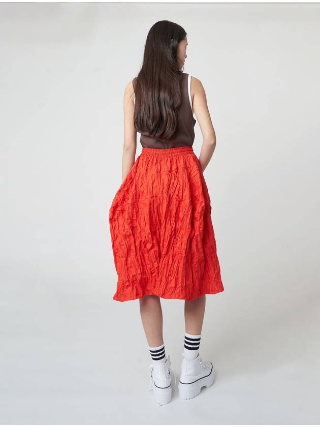 Crinkle Bermuda Wide Pants Acid Orange - ATHPLATFORM - BALAAN 3