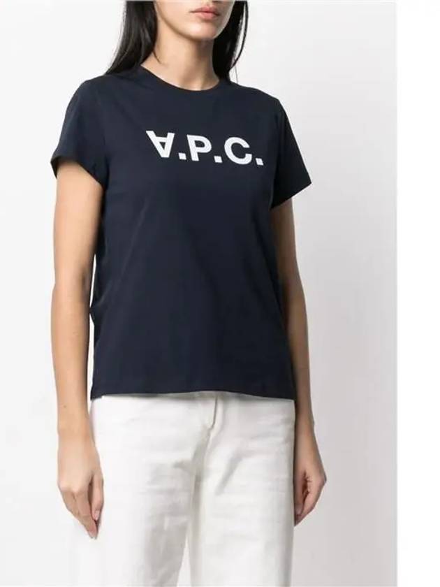 VPC Logo Organic Cotton Short Sleeve T-Shirt Navy - A.P.C. - BALAAN 4