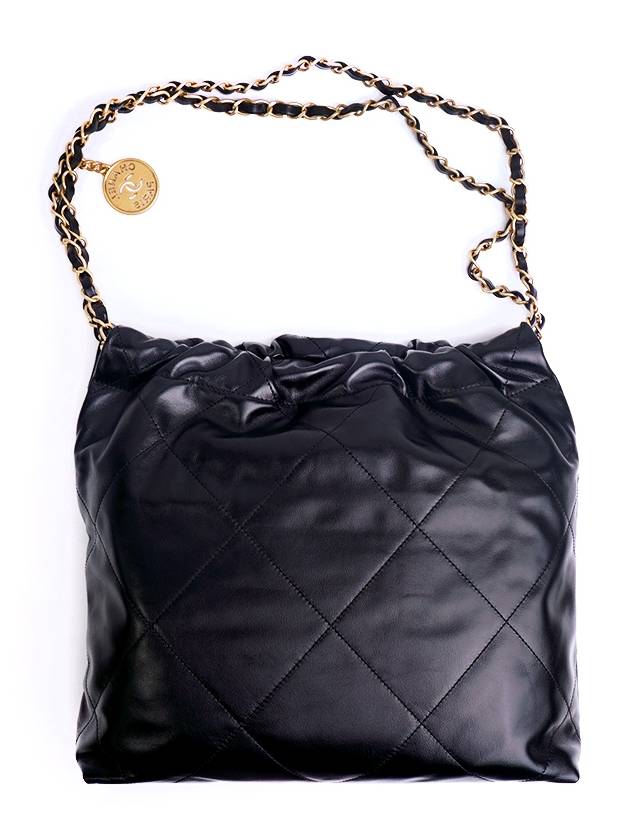 22 Shiny Calfskin Small Shoulder Bag Black - CHANEL - BALAAN 4