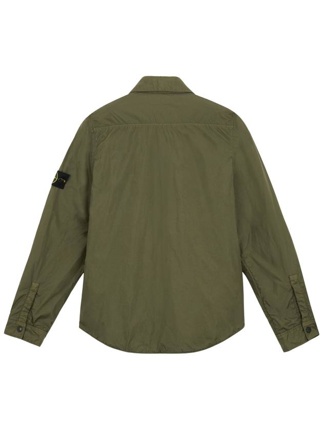 Logo Patch Zip Up Jacket Green - STONE ISLAND - BALAAN 3