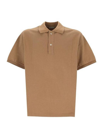 Super Fine Cotton Polo Shirt Light Brown - AURALEE - BALAAN 1