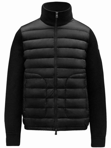 Padded wool cardigan black 9B50700 A9341 999 - MONCLER - BALAAN 1