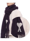 De Coeur Jacquard Muffler Lilac - AMI - BALAAN 2