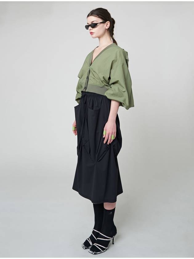 Volume Pleated Jacket Khaki - ATHPLATFORM - BALAAN 5