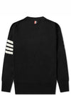 Men's Sustainable Classic Diagonal Wool Cardigan Black - THOM BROWNE - BALAAN 3