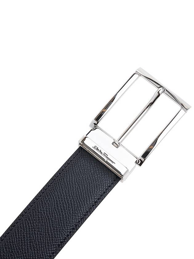 Men's Square Reversible Belt 67 9497 NERO ULTRAMARINE 0686658 - SALVATORE FERRAGAMO - BALAAN 6