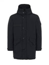 Wappen Long Hooded Jacket Charcoal - STONE ISLAND - BALAAN 2