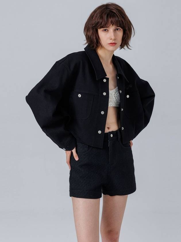 BLAND CROP JACKETBLACK - PAGE STUDIO - BALAAN 3