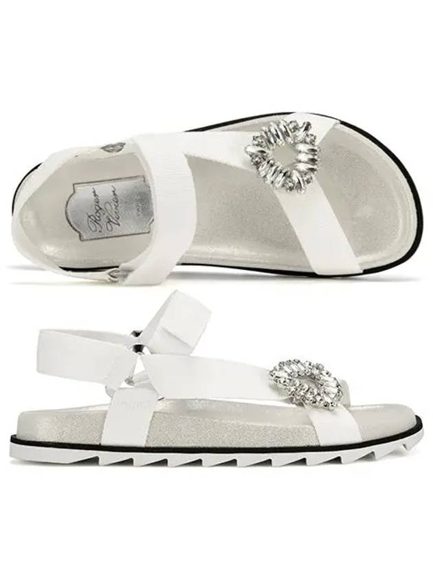 Women's Trekkie Viv Sandals White - ROGER VIVIER - BALAAN 3