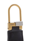 Tiny Cassandre Keyholder in Smooth Leather Black - SAINT LAURENT - BALAAN 6