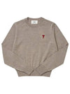 Women s Heart Logo Wool Knit FKS111KN0025 - AMI - BALAAN 2