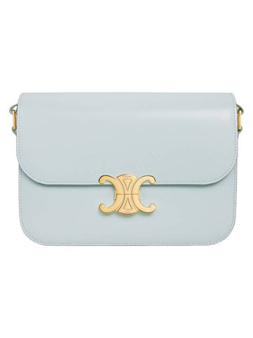 Classique Triomphe Shiny Calfskin Shoulder Bag Soft Blue - CELINE - BALAAN 1