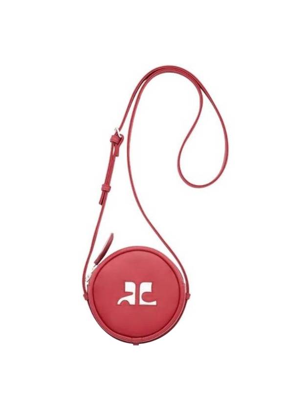 Circle Logo Leather Cross Bag Dark Red - COURREGES - BALAAN 1