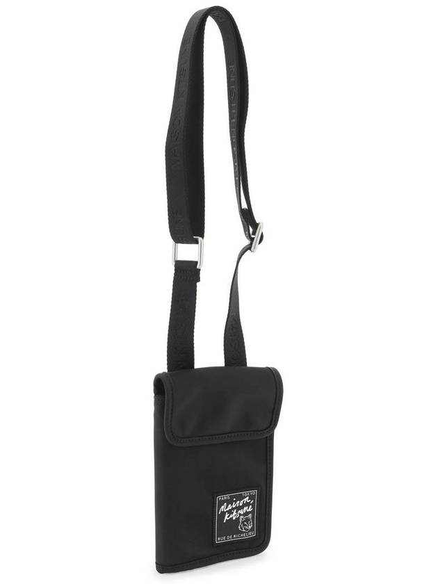 Clutch Pouch Cross Bag Black - MAISON KITSUNE - BALAAN 4