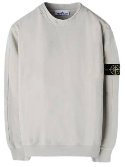 Stretch Cotton Fleece Mock Turtleneck Sweatshirt Stucco - STONE ISLAND - BALAAN 2