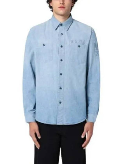 Indigo Chambray Long Sleeve Shirt Light Blue - POLO RALPH LAUREN - BALAAN 2